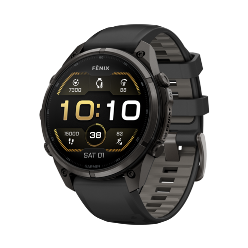 Garmin Fenix 9 Pro GPS Smartwatch Carbon Gray DLC Titanium with Black/Pebble Gray Silicone Band, 47mm - 010-04336-15.png