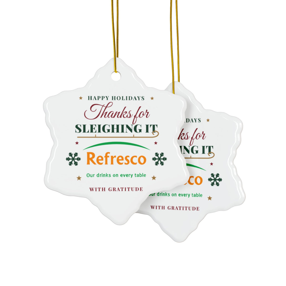 Refresco Christmas Ceramic Ornament