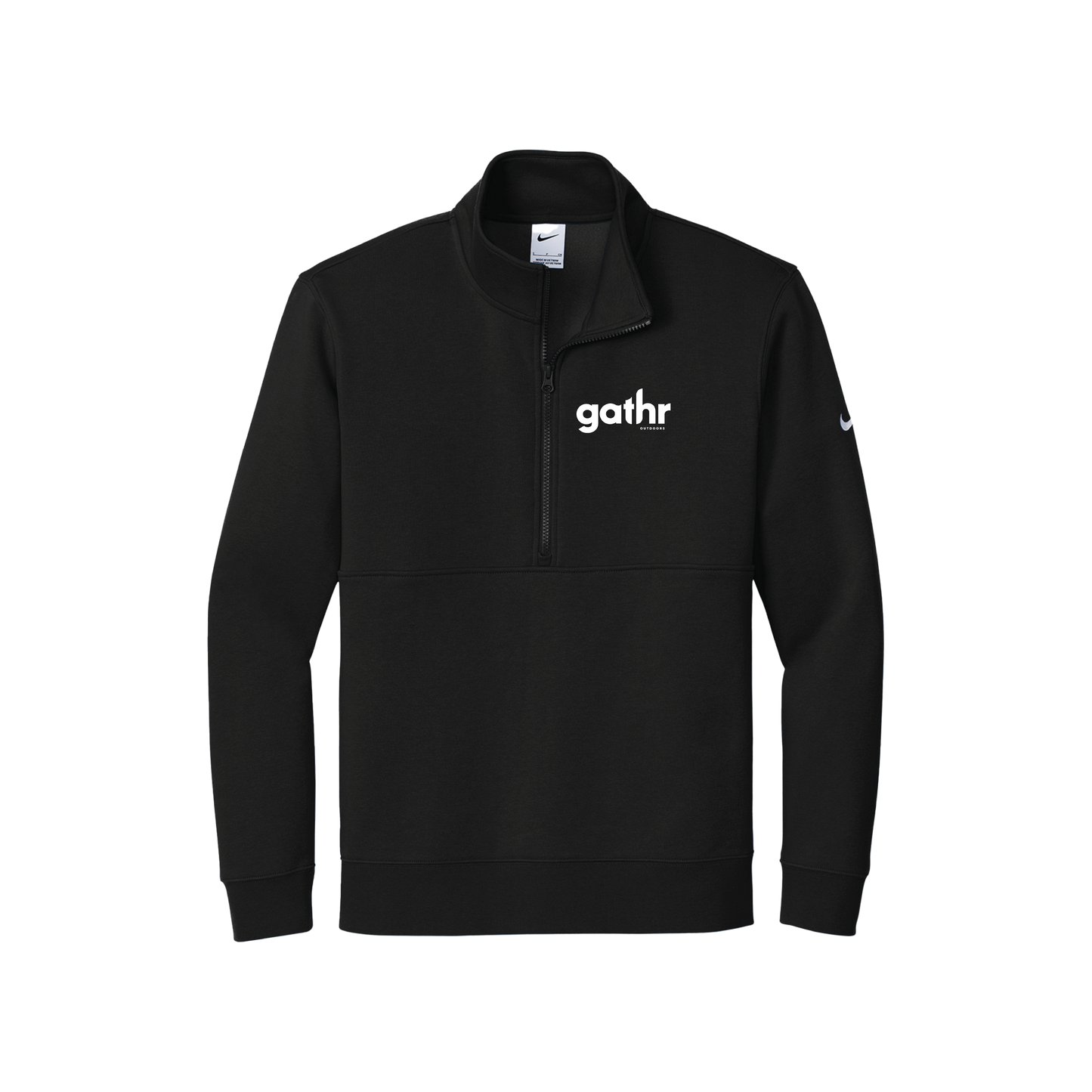 Gathr Nike Club Fleece Sleeve Swoosh Half Zip