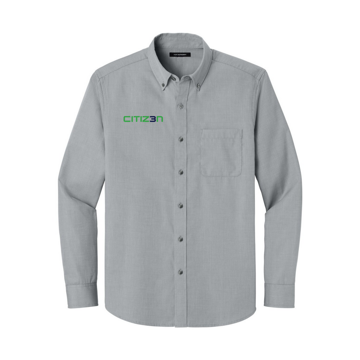 CITIZ3N Long Sleeve Nailhead Dress Shirt
