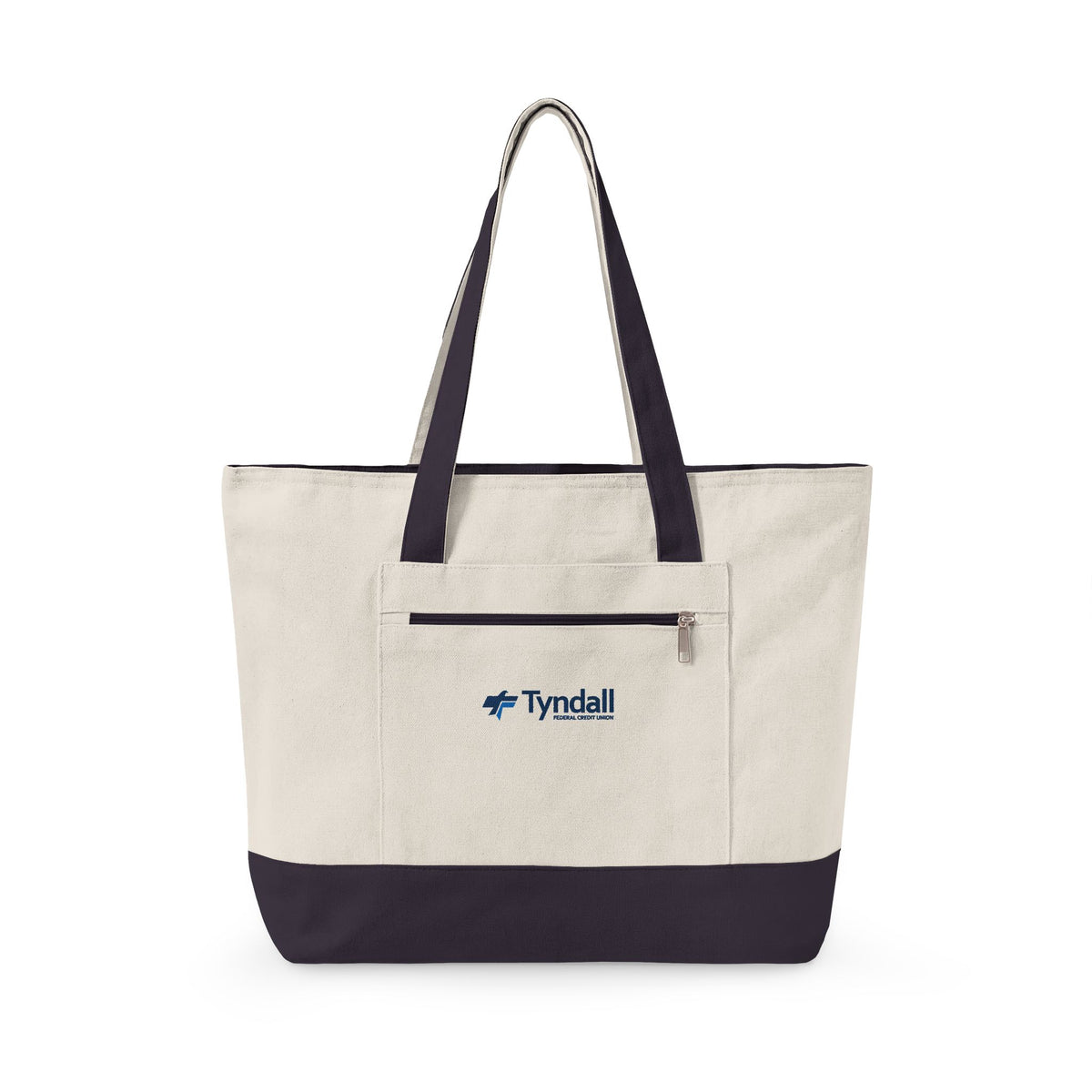 Tyndall Zippered Canvas Tote Bag