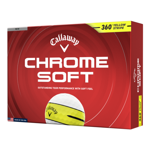 Callaway Chrome Soft 360 Yellow Stripe Golf Balls, Yellow Stripe, 2026 - 6421263128327.png