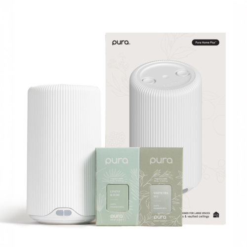 pura Home Plus Smart Fragrance Diffuser Set, White Tea No. 1 and Linens & Surf by pura - 900-03212.png