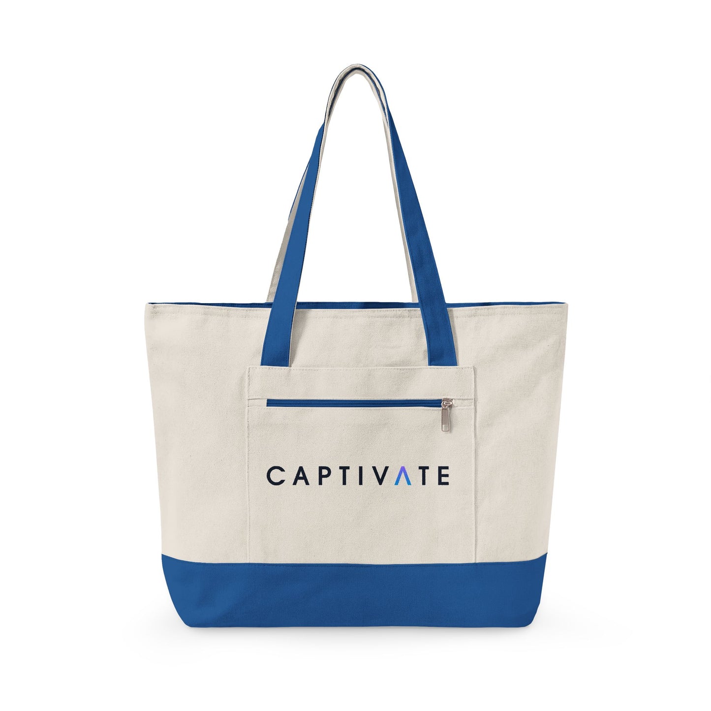 Captivate Zippered Canvas Tote Bag