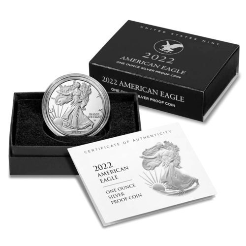Antwerp US Treasury American Eagle Proof 1 Ounce Silver Coin - EAGLESSILVER-PROOF100.png