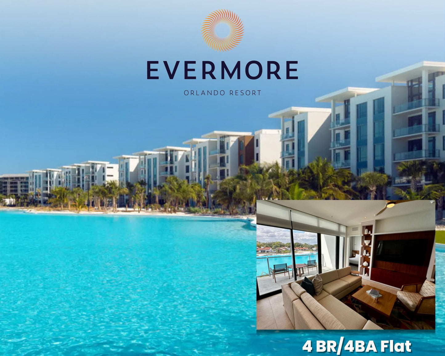 Evermore Orlando Resort - Orlando, Florida | 3 Night Stay | 4 Bdrm/4 Bath Flat - Garden View