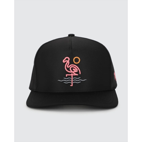 Waggle Flamingo Bay Hat Black - FGOBHATBLK.png