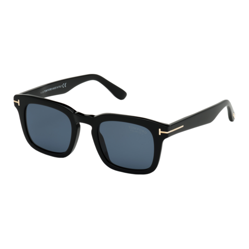 Tom Ford Polarized Dax Sunglasses Shiny Black/Blue Polarized, Size 50 frame - FT0751-5001V.png