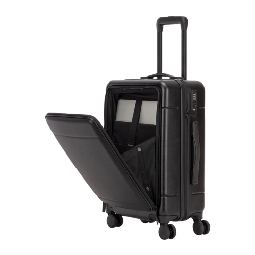 CALPAK Hue Front Pocket Carry-On Luggage Black - LHU1020-BLACK.png
