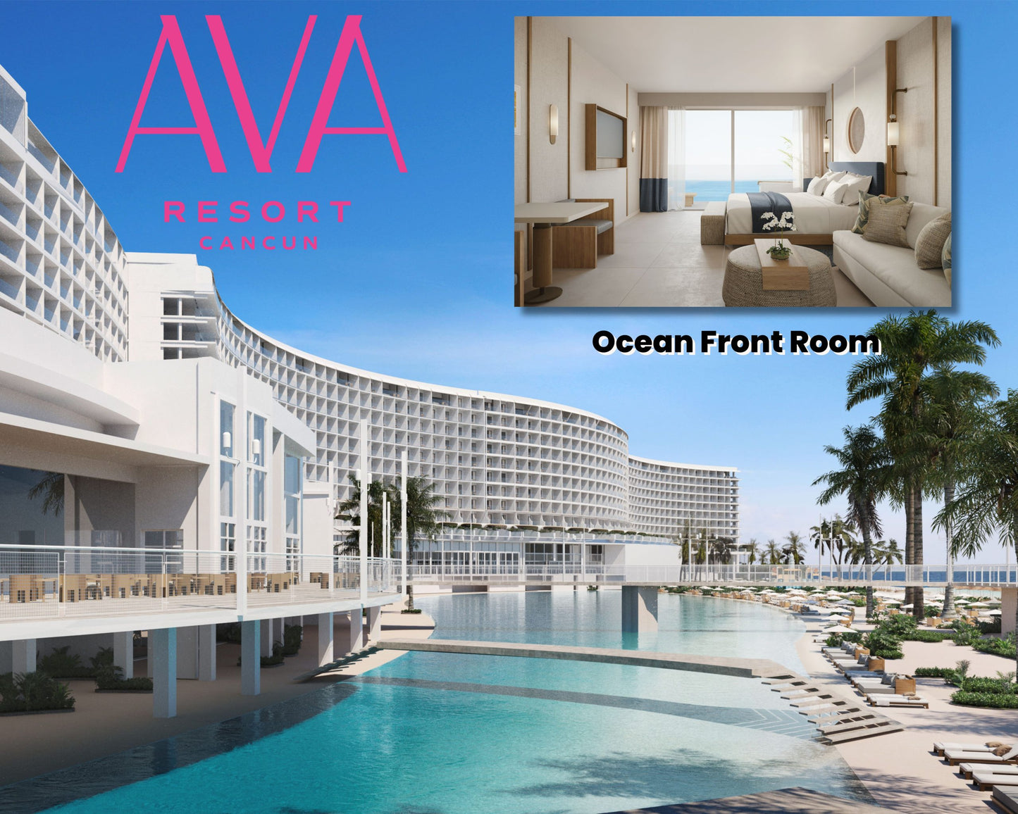 AVA Resort Cancun, Mexico | Oceanfront Room (3 - 7 Nights)