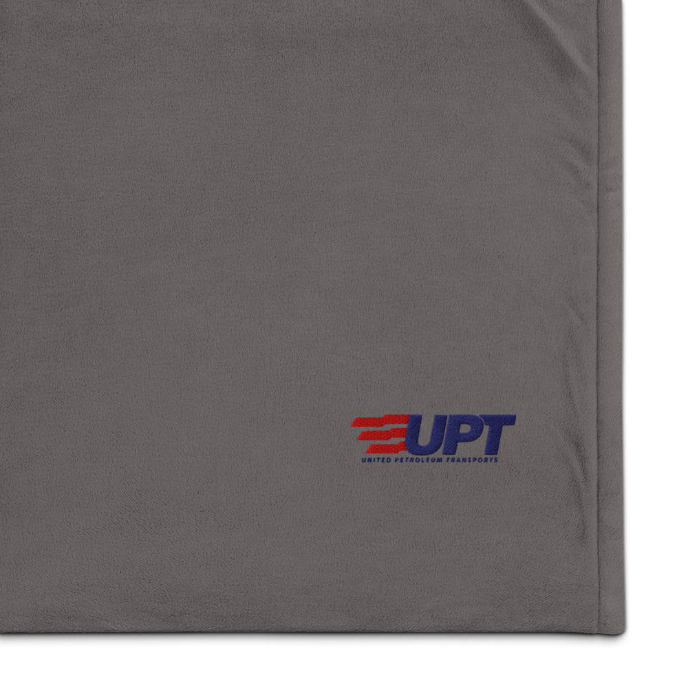UPT Premium Embroidered Sherpa Blanket — Heather Grey