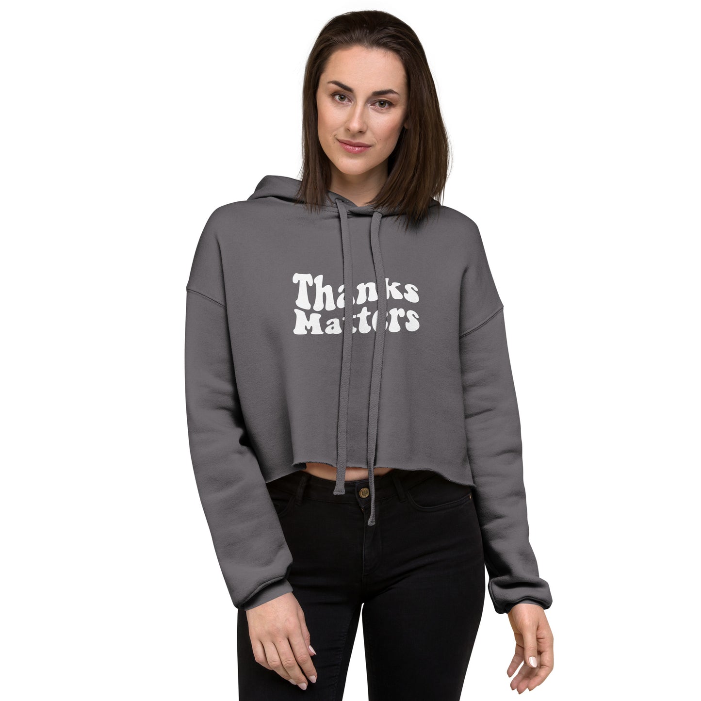 Groovy ThanksMatters Crop Hoodie