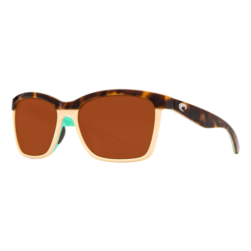 Costa Womens Anaa Sunglasses Shiny Retro Tortoise-Cream-Mint/Copper 580P, Size 55 frame - 06S9053-905301SLASH55.png