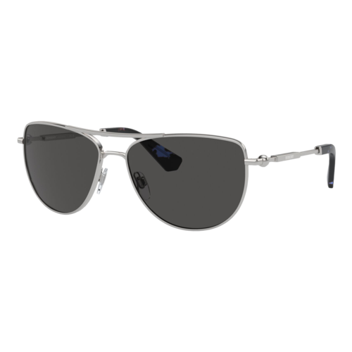 Burberry Womens BE3149 Sunglasses Silver/Dark Grey, Size 60 frame - 0BE3149-10058760.png