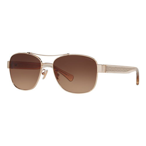 Coach Womens HC7064 Sunglasses Gold/Brown Gradient, Size 56 frame - 0HC7064-926513SLASH56.png