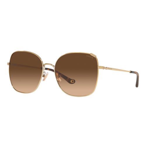 Coach Womens HC7133 Sunglasses Shiny Light Gold/Dark Brown Gradient, Size 57 frame - 0HC7133-90057457.png