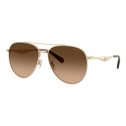Coach Womens Pillow Tabby Pilot Sunglasses, Shiny Light Gold/Brown Gradient, Size 57 frame - 0HC7169-90057457.png