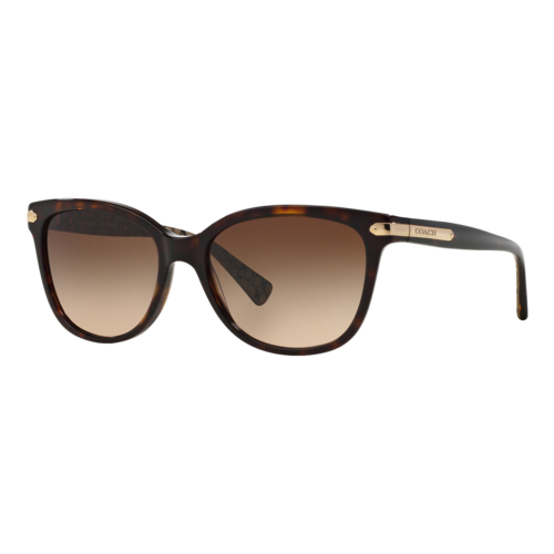 Coach Womens HC8132 Sunglasses Dark Tortoise/Dark Brown Gradient, Size 57 frame - 0HC8132-529113SLASH57.png