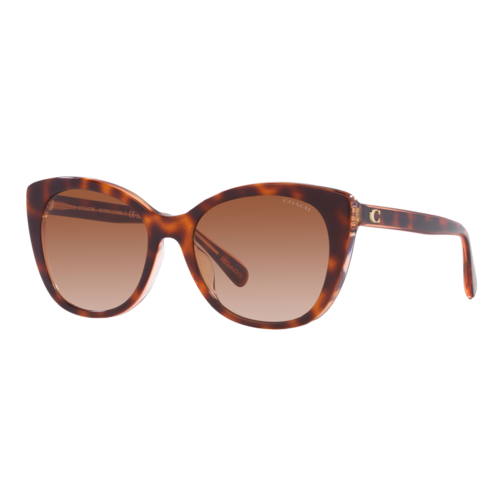 Coach Womens Beveled Signature Cat Eye Sunglasses, Tortoise-Transparent Pink/Brown Pink Gradient, Size 55 Frame - 0HC8365U-57441355.png