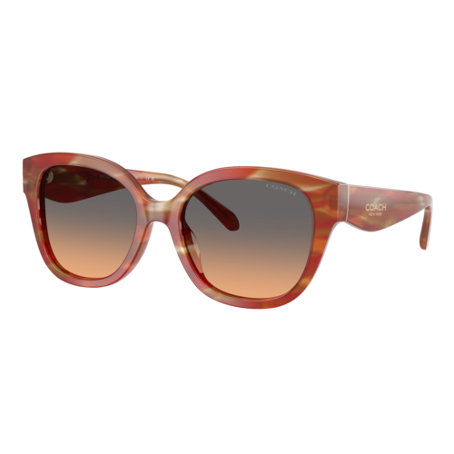 Coach Womens Square Sunglasses Striated Chestnut/Smokey Peach Gradient, Size 56 frame - 0HC8438U-59001856.png
