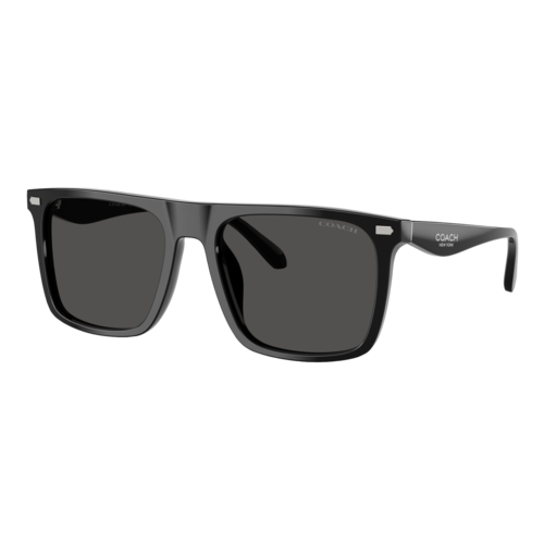 Coach Flat Top Square Sunglasses Black/Grey Solid, Size 57 frame - 0HC8440U-50028757.png