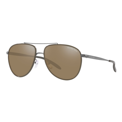 Michael Kors Womens Saxon Sunglasses Matte Gunmetal/Olive Mirror, Size 59 Frame - 0MK1132J-10237I59.png