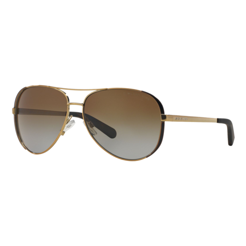 Michael Kors Womens Polarized Chelsea Sunglasses, Gold-Dark Chocolate Brown/Polarized Brown Gradient, Size 59 frame - 0MK5004-1014T5SLASH59.png