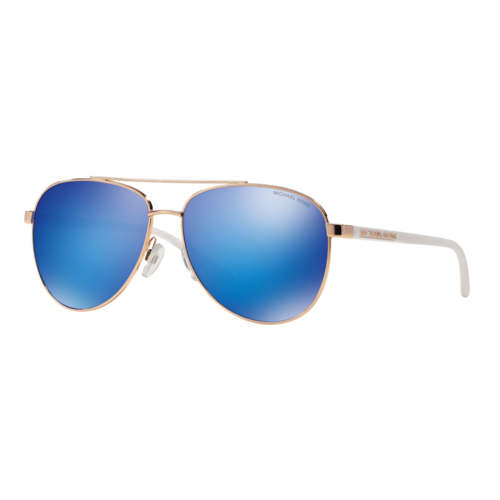 Michael Kors Womens Hvar Sunglasses Rose Gold-White/Blue Mirror, Size 59 frame - 0MK5007-104525SLASH59.png