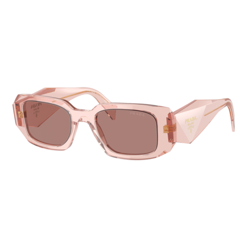 Prada Womens Symbole Sunglasses Transparent Peach/Light Brown, Size 49 frame - 0PR17WS-19Q10D49.png