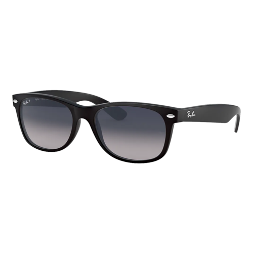 Ray-Ban Plrzd New Wayfarer Sunglasses Matte Black/Polarized Blue-Grey Gradient, Size 55 frame - 0RB2132-601S78SLASH55.png