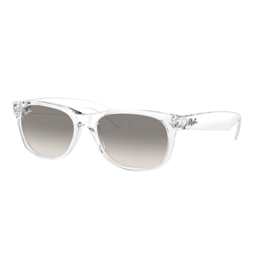 Ray-Ban New Wayfarer Classic Sunglasses Polished Transparent/Clear Grey, Size 55 frame - 0RB2132-67743255.png