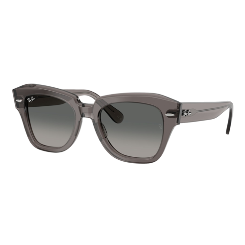 Ray-Ban State Street Sunglasses Polished Transparent Grey/Grey Gradient, Size 49 frame - 0RB2186-13697149.png