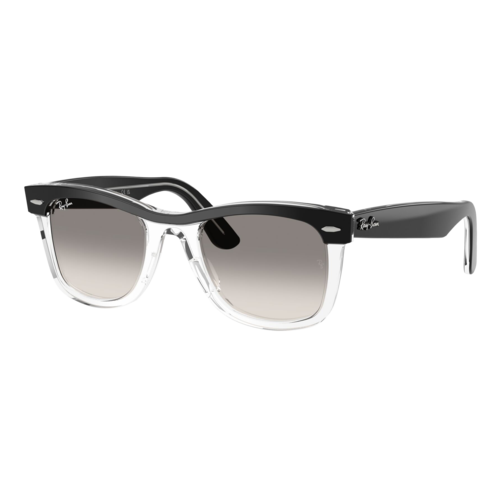 Ray-Ban Wayfarer Street Neat Sunglasses Polished Black On Transparent/Clear Gradient Grey, Size 50 frame - 0RB2240-12943250.png