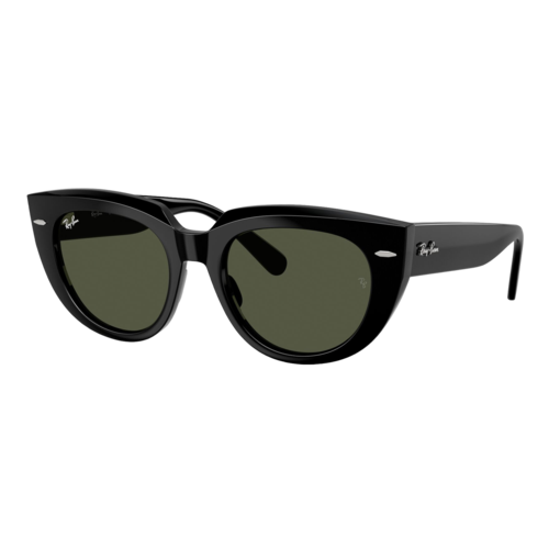 Ray-Ban Womens Doreen Sunglasses Polished Black/G-15 Green, Size 52 frame - 0RB2286-901SLASH3152.png
