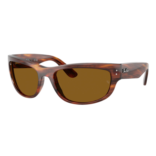Ray-Ban Mega Balorama Sunglasses Polished Striped Havana/B-15 Brown, Size 63 frame - 0RB2289-954SLASH3363.png