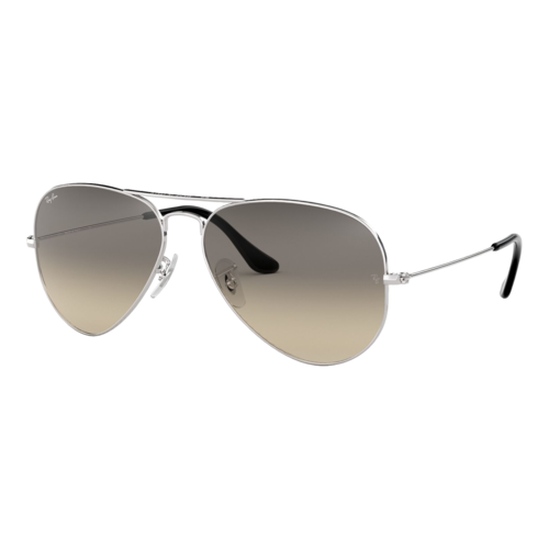 Ray-Ban Aviator Gradient Sunglasses Silver/Light Grey Gradient, Size 58 frame - 0RB3025-003SLASH3258.png