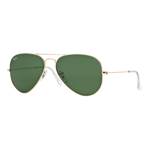 Ray-Ban Original Aviator Sunglasses Gold/Crystal Green, Size 58 frame - 0RB3025-L0205SLASH58.png