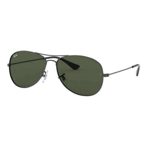 Ray-Ban Cockpit Sunglasses Gunmetal/Green Classic G-15, Size 59 frame - 0RB3362-004SLASH59.png
