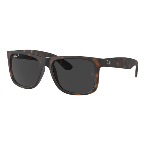 Ray-Ban Polarized Justin Sunglasses Matte Havana/Polarized Dark Grey Classic, Size 54 frame - 0RB4165-865SLASH8755.png