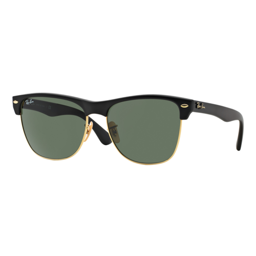 Ray-Ban Clubmaster Oversized Sunglasses Black/Green Classic G-15, Size 57 frame - 0RB4175-877SLASH57.png