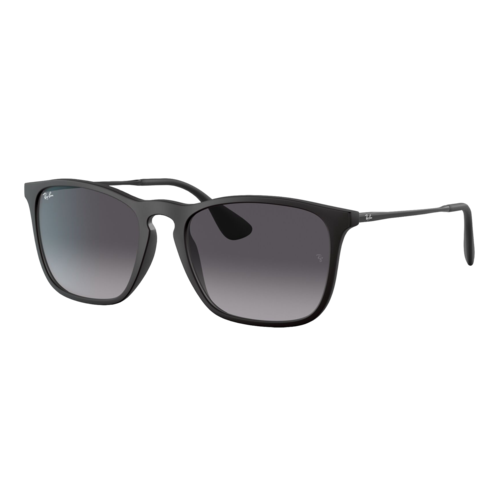 Ray-Ban Chris Gradient Sunglasses Matte Rubber Black/Grey Gradient, Size 54 frame - 0RB4187-622SLASH8G54.png