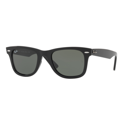 Ray-Ban Wayfarer Ease Sunglasses Black/Green Classic G-15, Size 50 frame - 0RB4340-601SLASH50.png