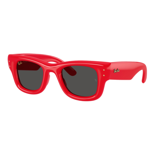 Ray-Ban Wayfarer Puffer Sunglasses Polished Red/Ultra Black, Size 47 frame - 0RB4940-68318747.png