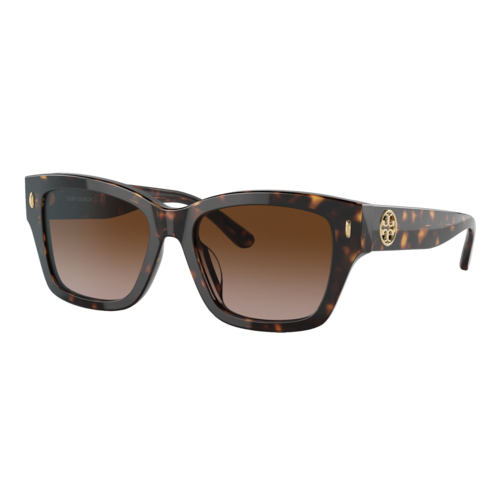 Tory Burch Womens Miller Rectangle Sunglasses, Dark Tortoise/Brown Gradient, Size 53 frame - 0TY7167U-17281353.png
