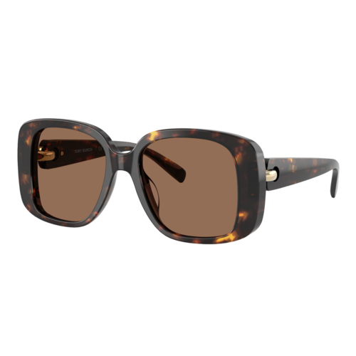 Tory Burch Womens Pierced Oversized Square Sunglasses, Brown Tortoise/Brown, Size 53 frame - 0TY7223U-19817353.png