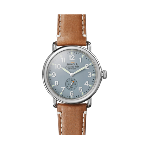 Shinola The Runwell Leather Strap Watch 41mm, Maple Aniline Latigo - 10000024.png
