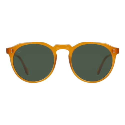 RAEN Polarized Remmy Retro Round Sunglasses, Honey/Green Polarized, Size 52 frame - 100U161REM-S399-52.png