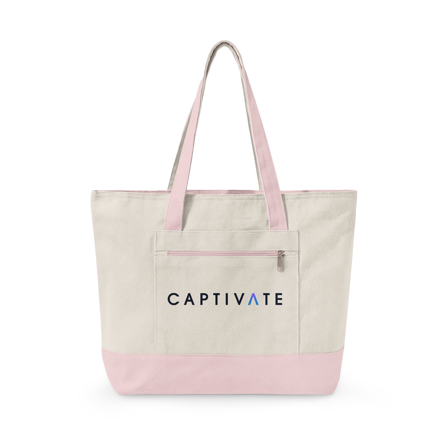 Captivate Zippered Canvas Tote Bag