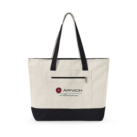 Appvion Zippered Canvas Tote Bag