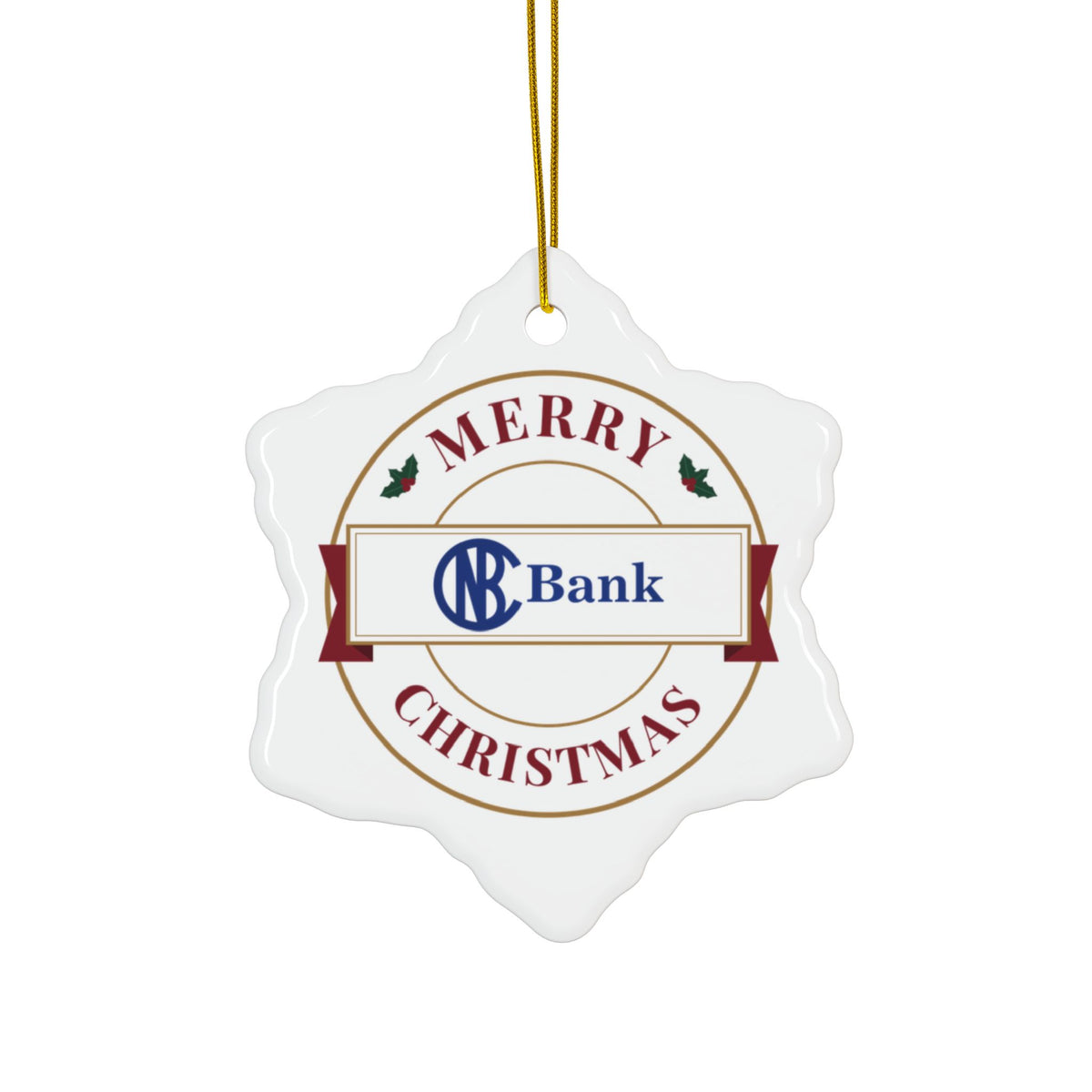 CNB Bank Christmas Ceramic Ornaments
